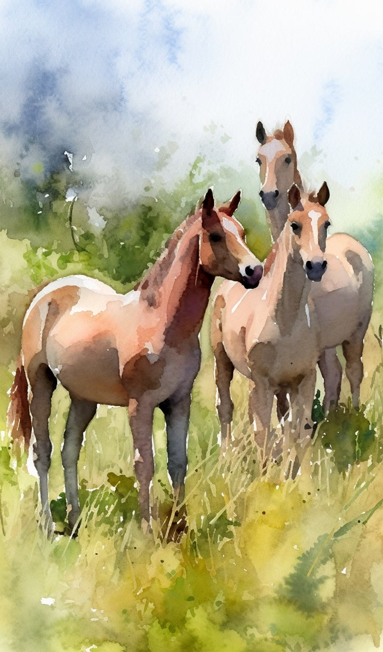 Ponies in a Field