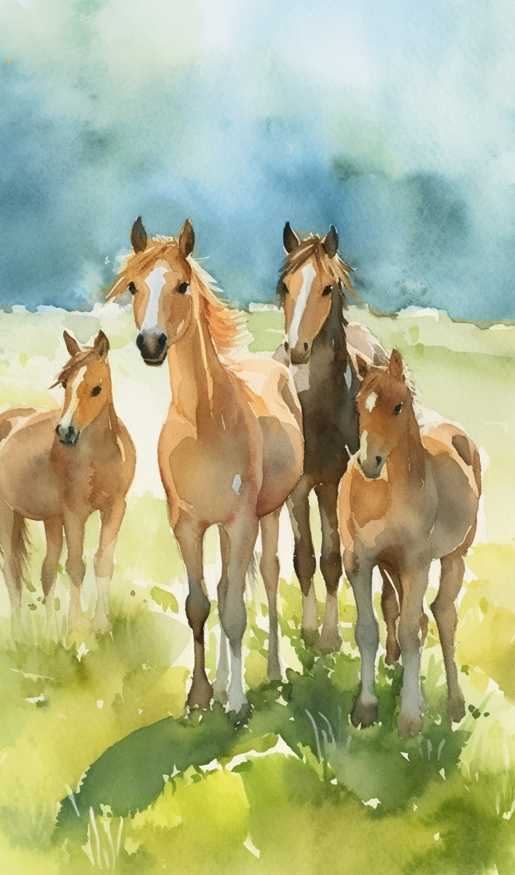 Ponies in a Field