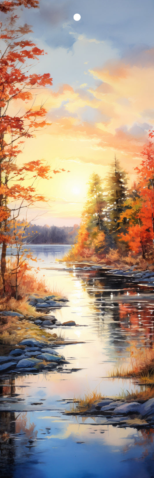 Sunset on a Lake in Fall