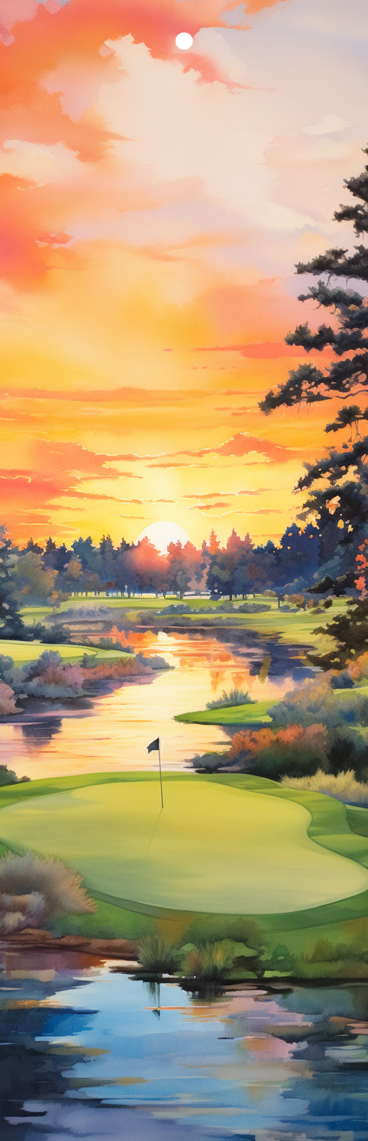 Golf Course at Sunset
