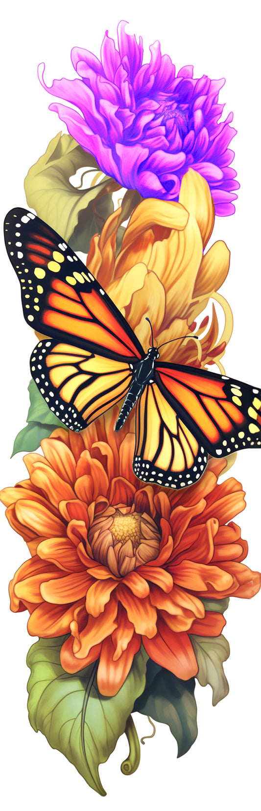Monarch Butterfly on Flowers