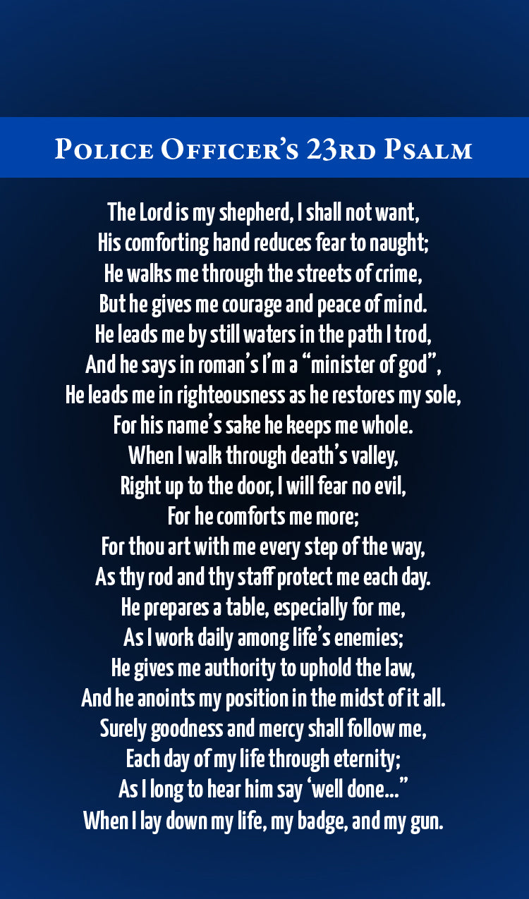 Police Officer's 23rd Psalm