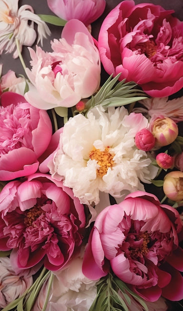 Pink and White Flowers