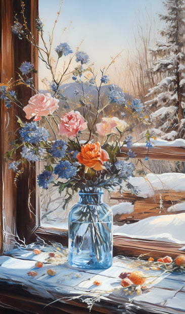 Flowers on Window Sill