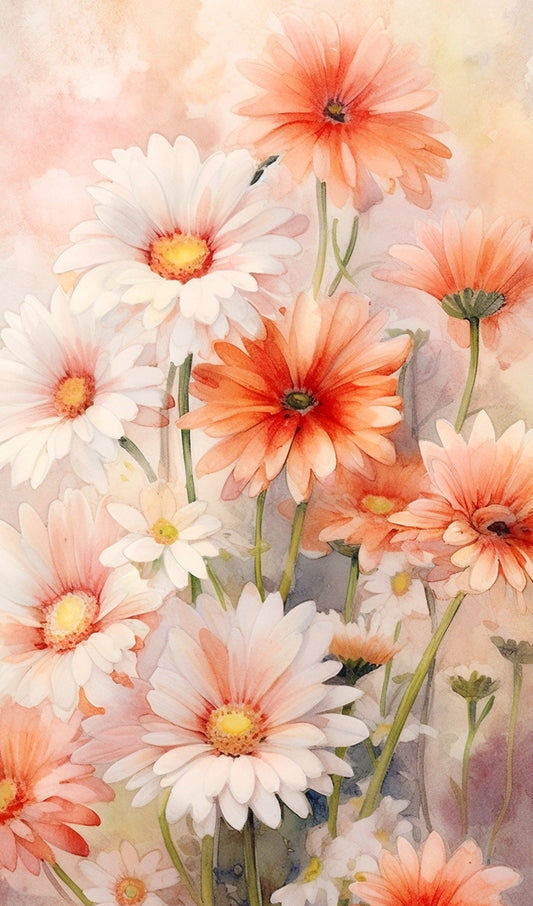 Water Color Daisies