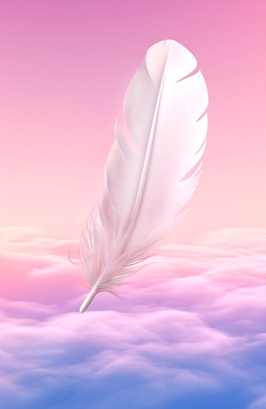 Angel Feather - Folding Prayer Cards