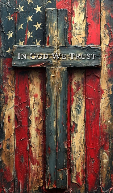 In God We Trust, U.S. Flag with Cross
