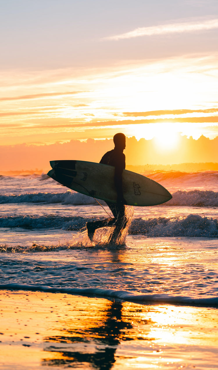 Surfing at Sunset