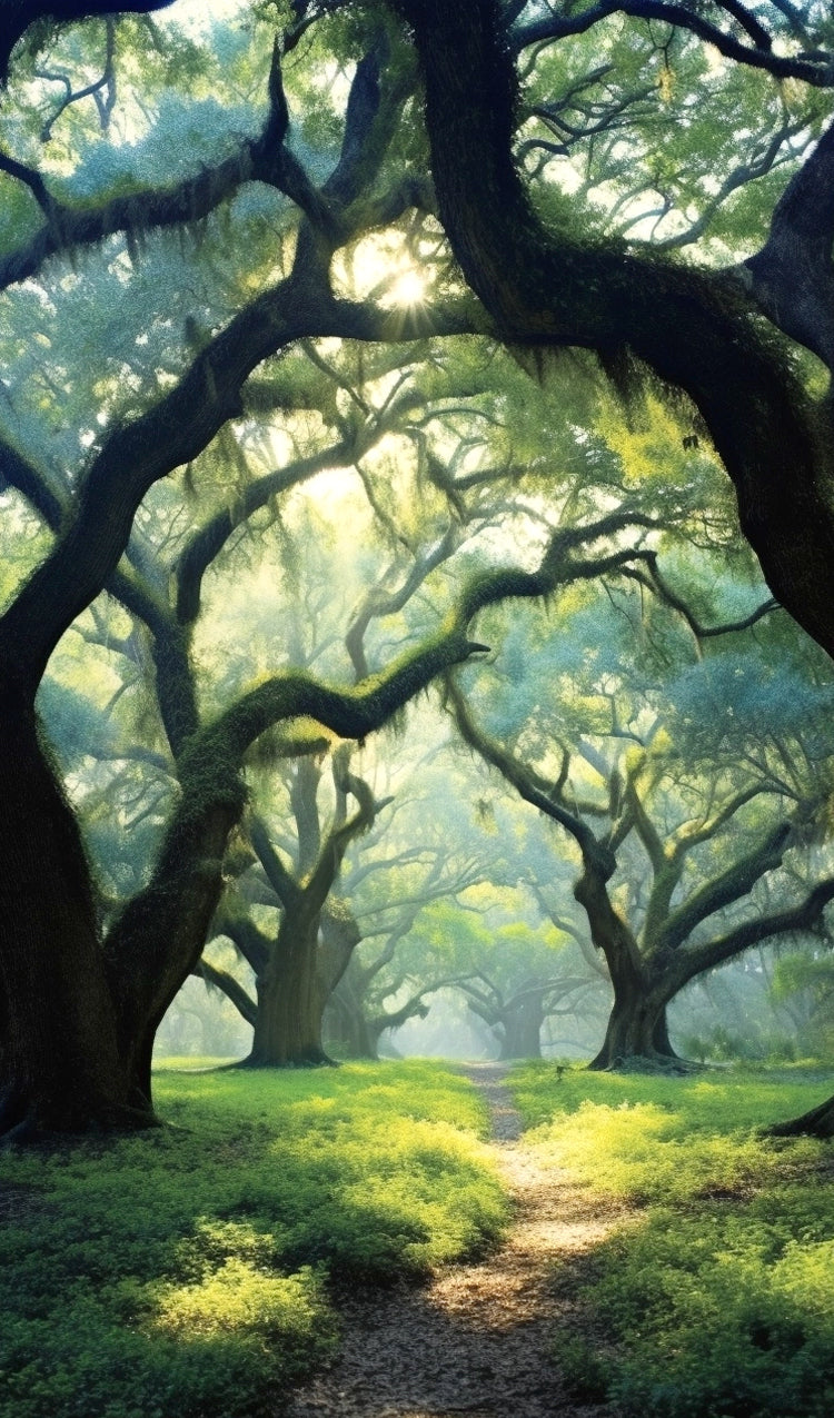 Trail Through the Live Oak Trees