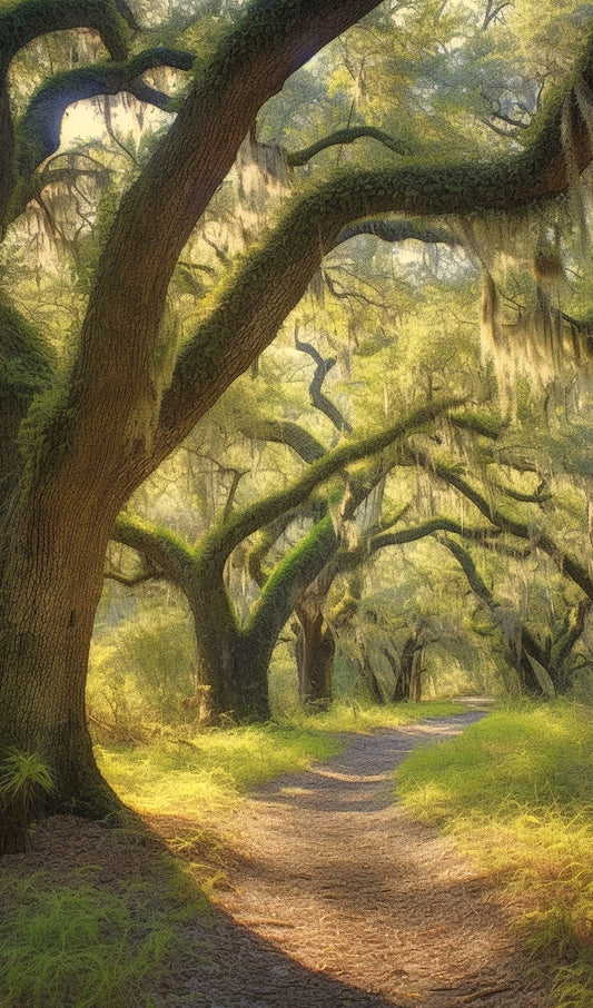 Trail Through the Live Oak Trees