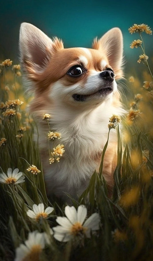 Chihuahua in a Meadow