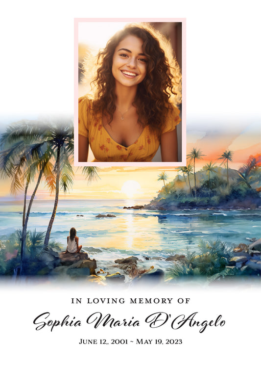 Sunset Beach Remembrance Cards