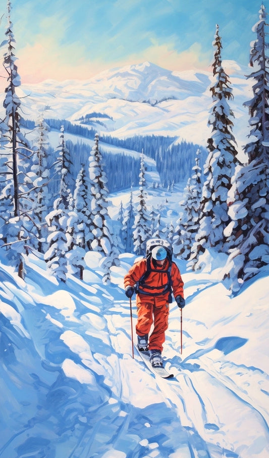 Skier in the Mountains