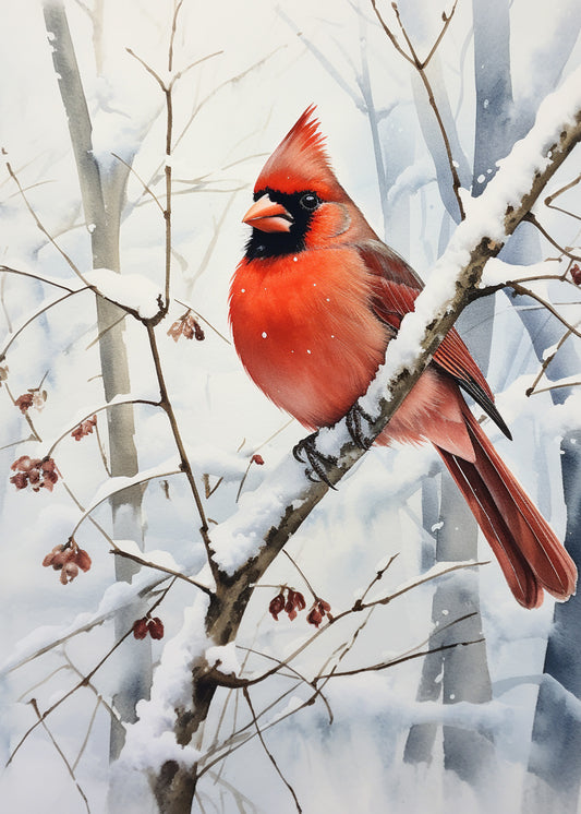 Cardinal in Winter - Sympathy Card