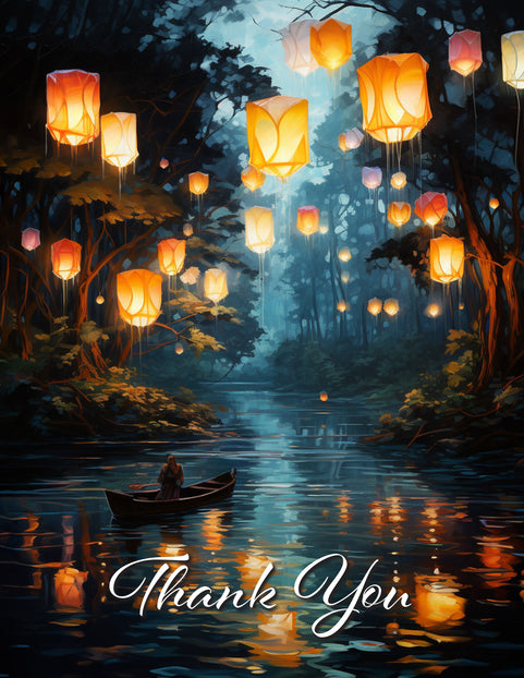 Paper Lanterns Thank You Note