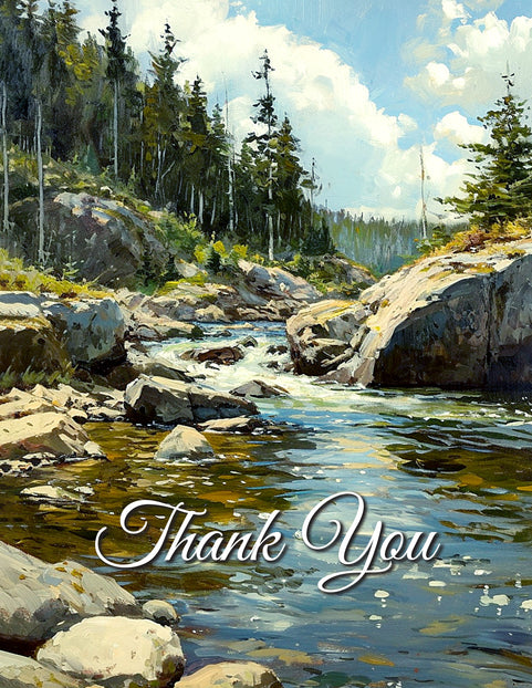 Mountain Stream Thank You Note