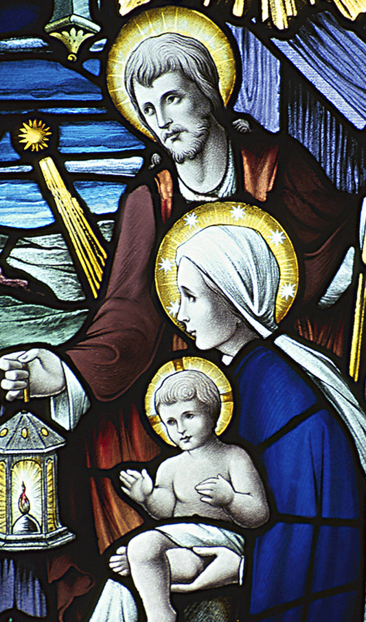 Holy Family Stained Glass Window
