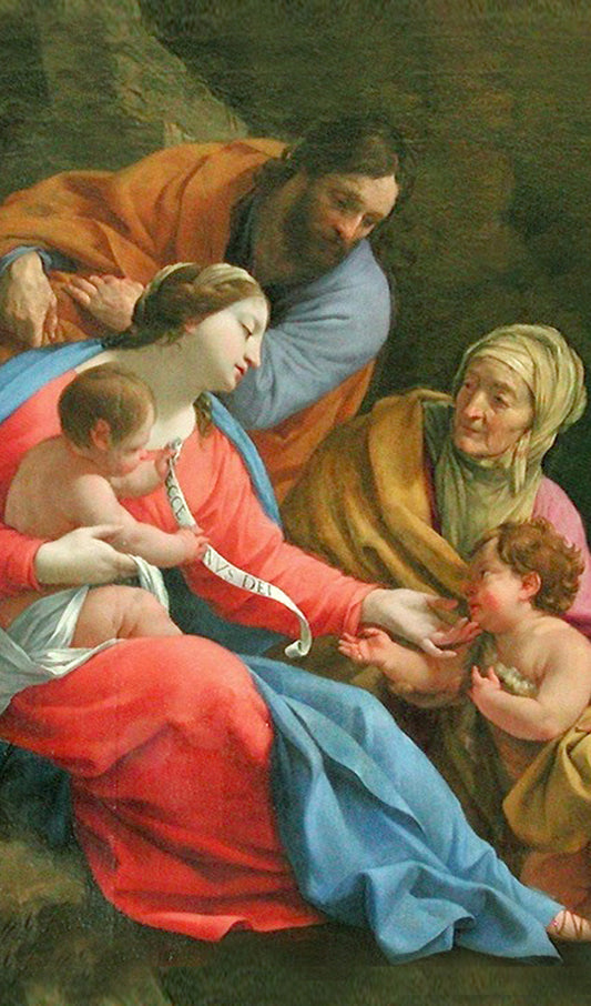 La Sainte Famille avec sainte Elisabeth et le petit Saint Jean-Baptiste