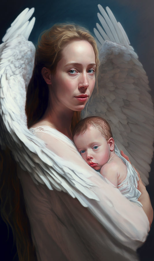 Angel Holding a Baby