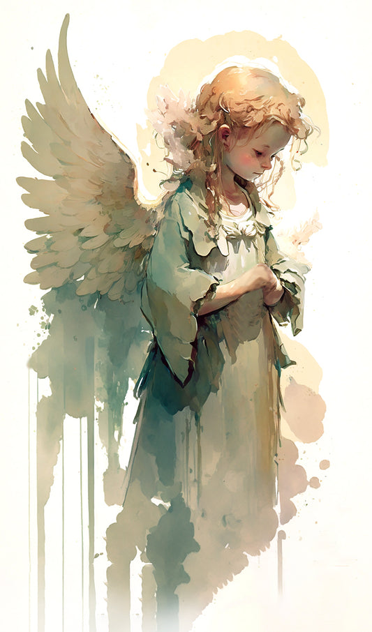 Young Girl Angel Praying