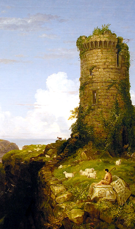 Castle Tower Ruins Painting