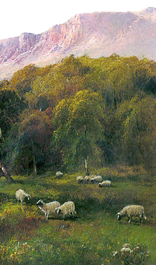 Sheep Grazing Painting