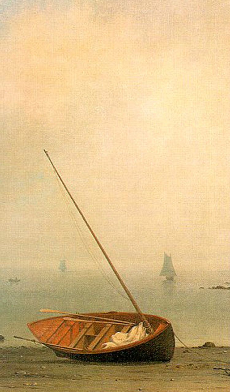 Sailboat on a Beach Painting