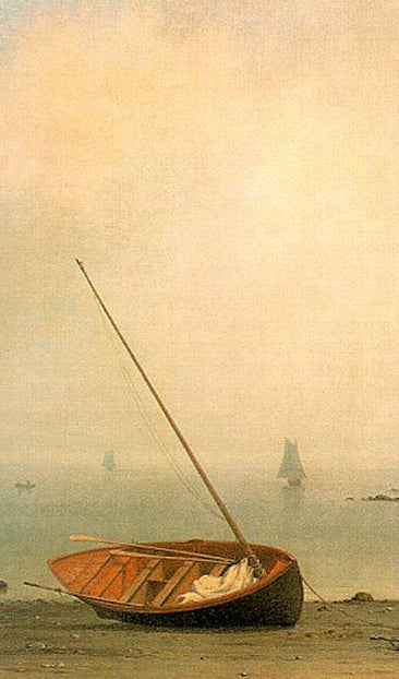 Sailboat on a Beach Painting