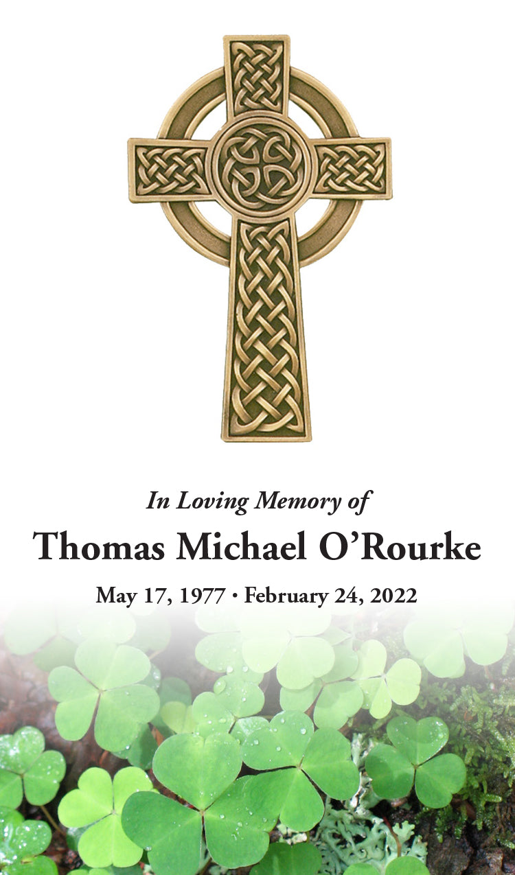 Celtic Cross with Shamrocks