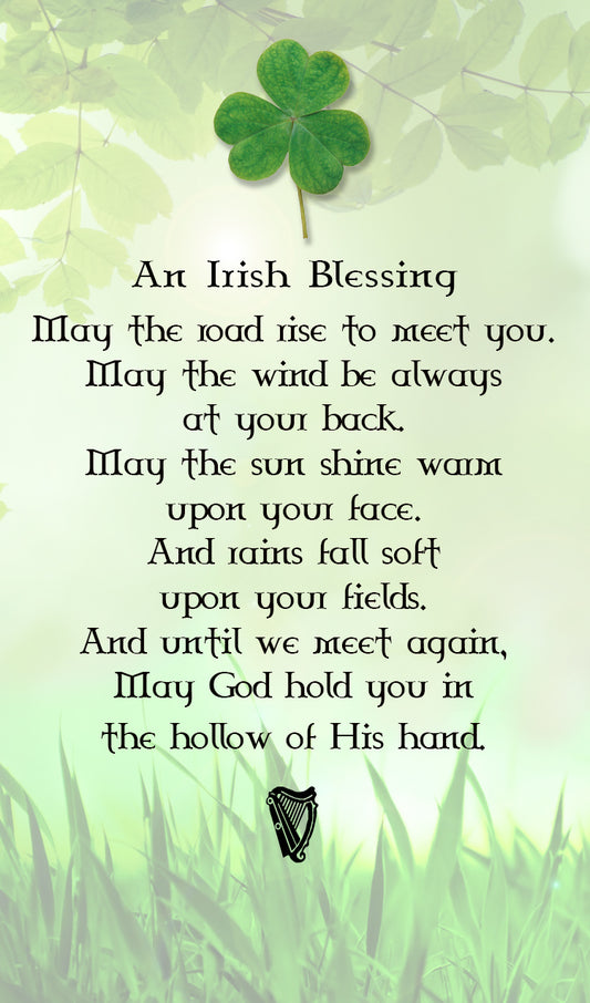 Shamrock with Irish Blessing