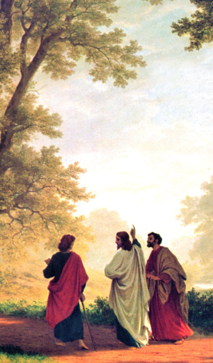 Jesus Walks with Apostles