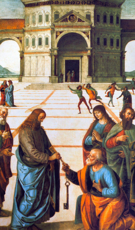 Jesus Hands Keys over to St. Peter