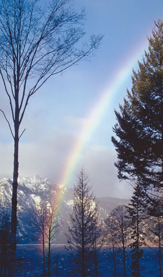 Rainbow over a Mountain Lake