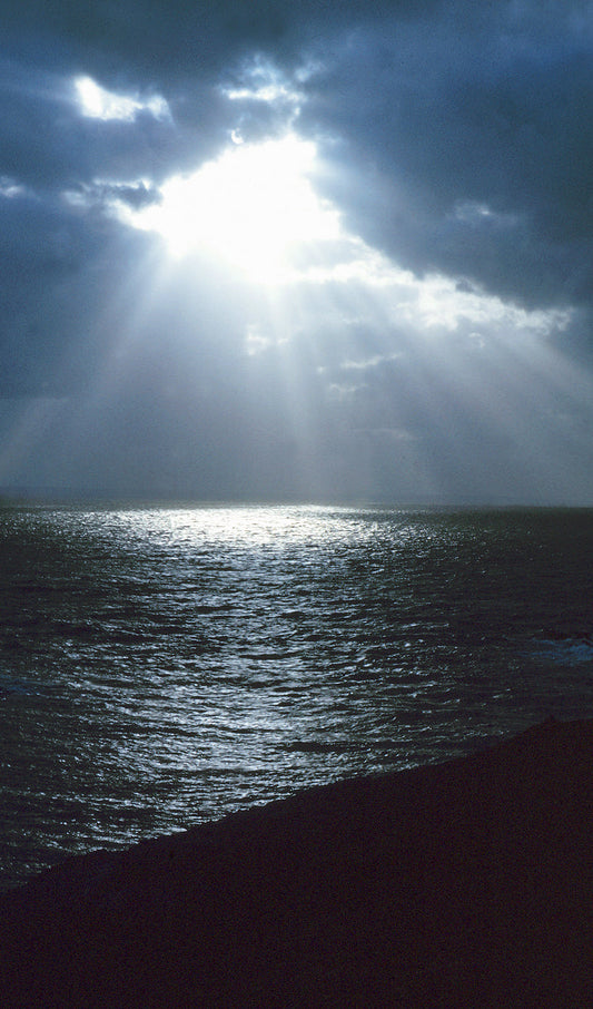 God Light Over Ocean