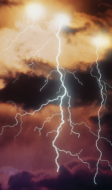 Thunder Storm with Lightening Filled Sky