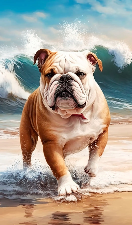 Bulldog at the Beach
