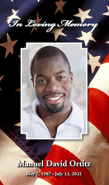 Portrait Over U.S. Flag Studio Collection