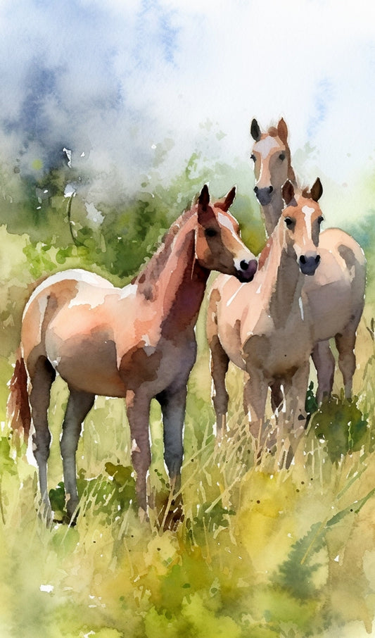 Ponies in a Field