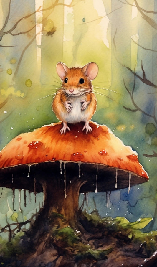 Mouse on a Mushroom