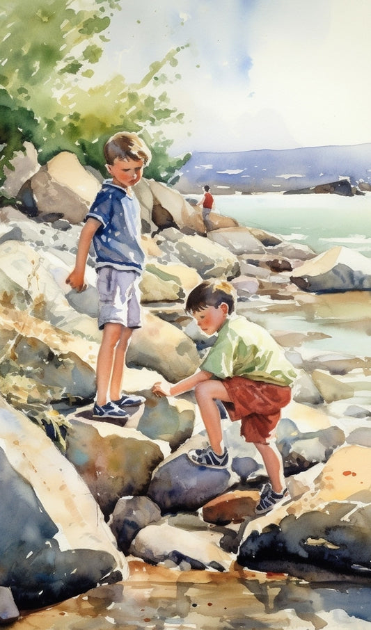 Boys at the Sea Shore