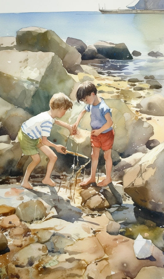 Boys at the Sea Shore