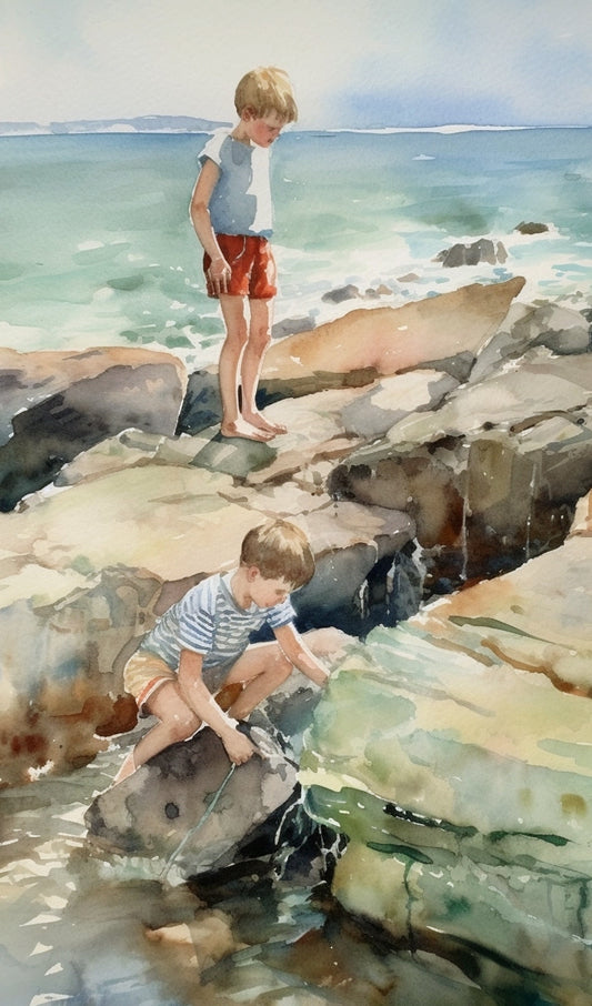 Boys at the Sea Shore