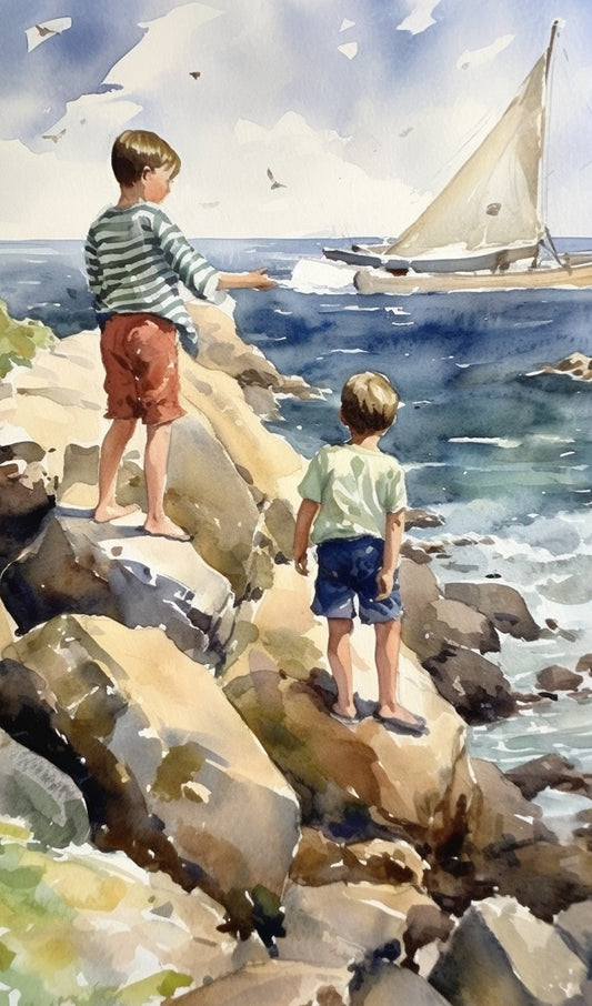 Boys at the Sea Shore