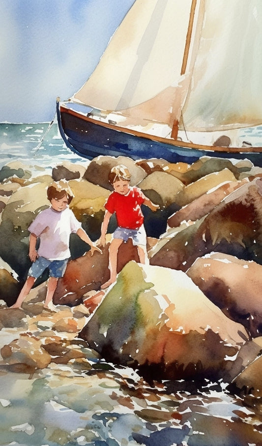 Boys at the Sea Shore