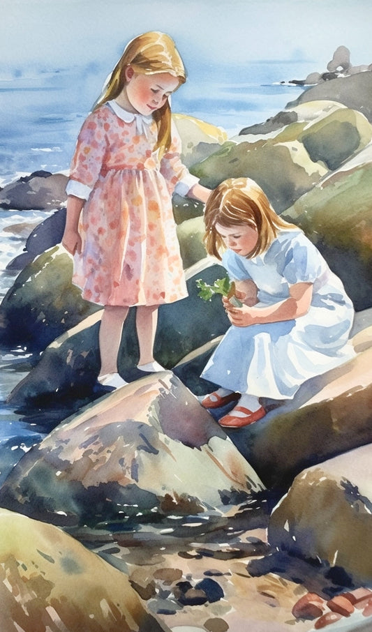 Girls at the Sea Shore