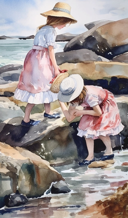 Girls at the Sea Shore