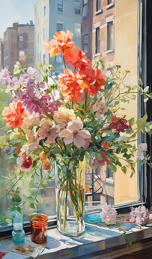 Flowers on Window Sill