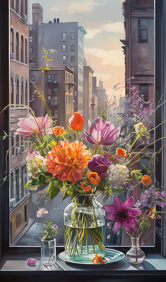 Flowers on Window Sill