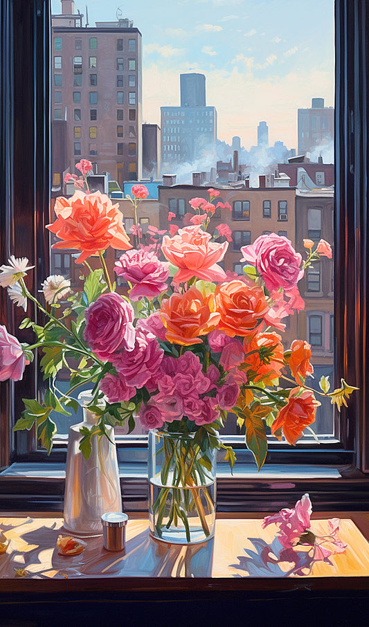 Flowers on Window Sill