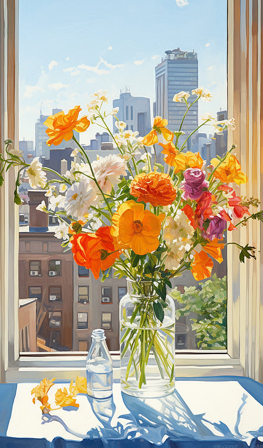 Flowers on Window Sill